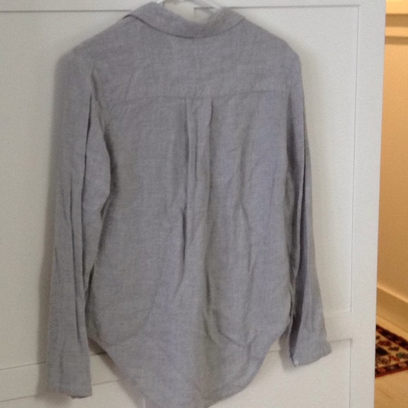 Cloth and stone cozy gray flannel blouse sz xs - Picture 4 of 4